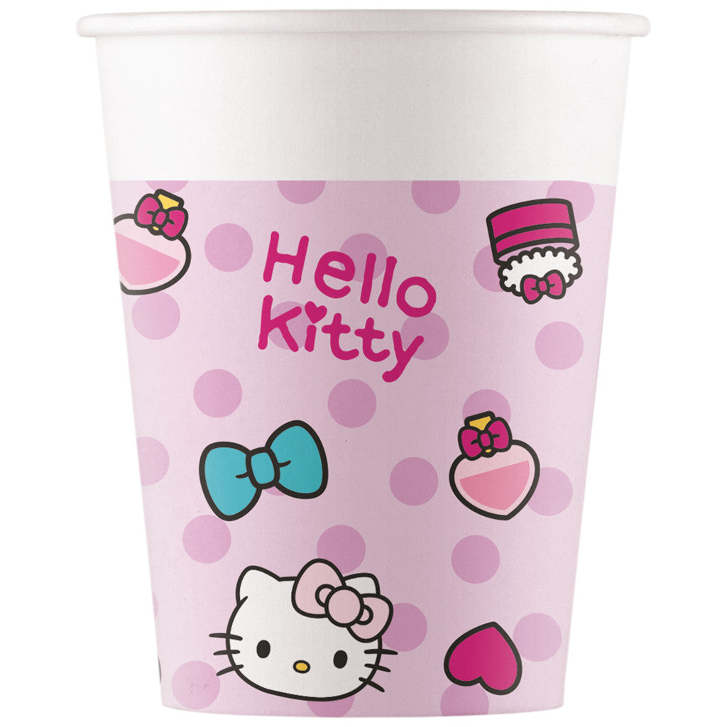 Hello Kitty modes papīra krūzītes 8 gab. 200 ml