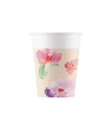 Ziedu akvareļu papīra krūzītes 8 gab. 200 ml