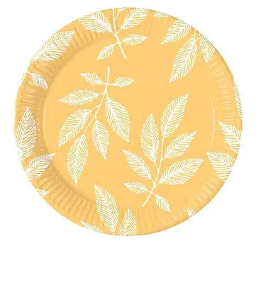 Papīra šķīvji "Apelsīnu lapas" 8 gab. 23 cm