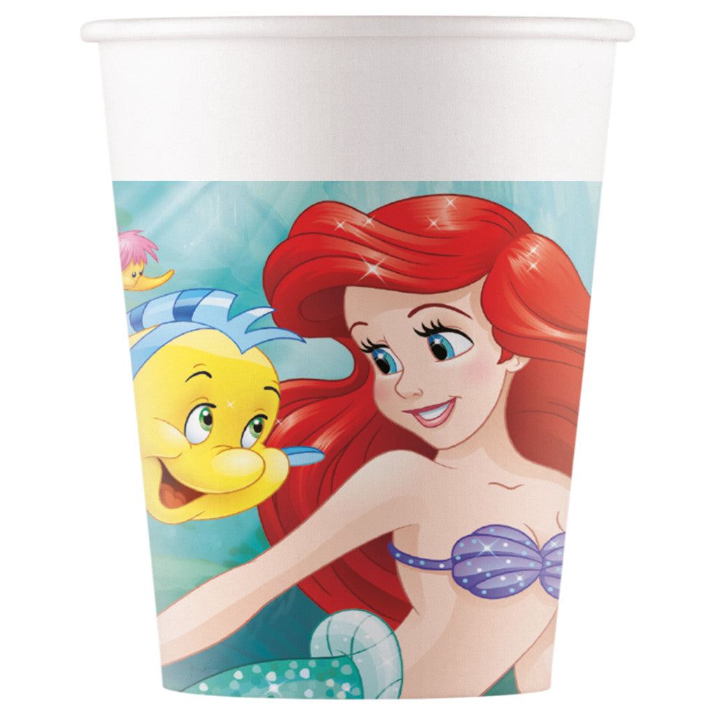 Disney Princess Ariel Curious papīra krūzītes, 8 gab. iepakojumā, 200 ml, FSC