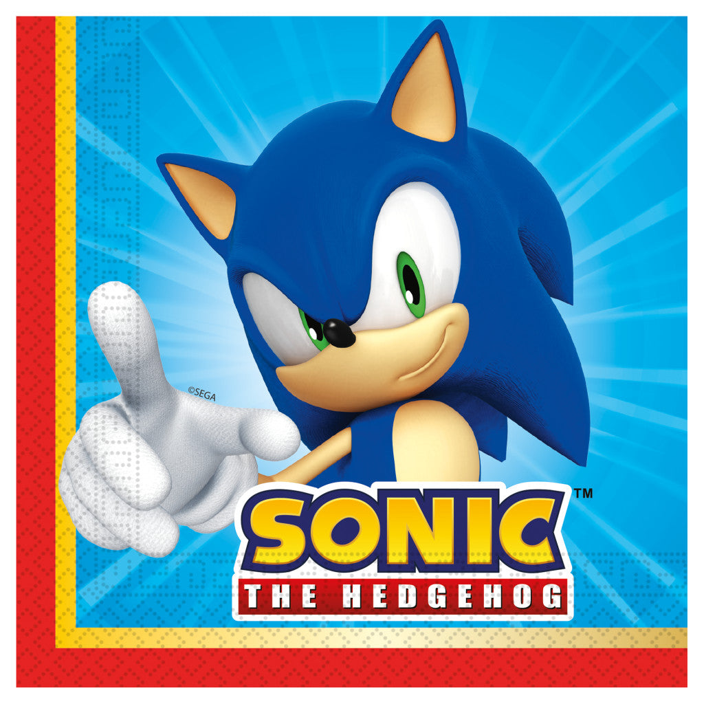 Sonic the Hedgehog Sega Sonic the Hedgehog salvetes 20 gab. 33x33 cm FSC