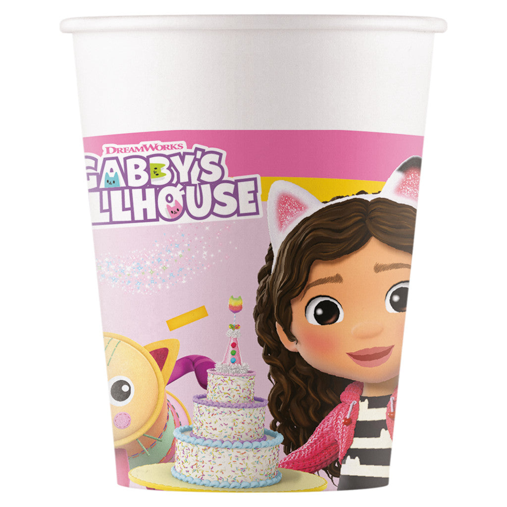 Gabby's Dollhouse Friends papīra krūzītes 8 gab. 200 ml FSC