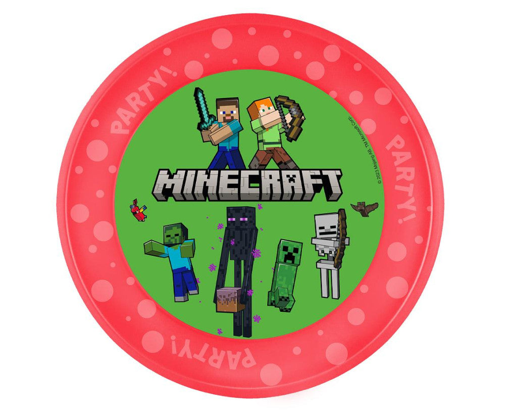 Minecraft mikro premium plastmasas šķīvis 21 cm