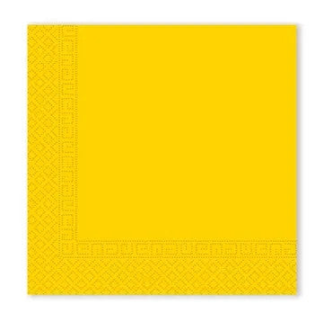 Krāsainas vienkrāsainas dzeltenas salvetes 20 gab. 33x33 cm FSC