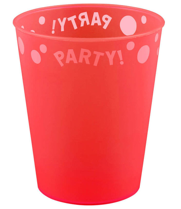 Ballīšu spilgti sarkana mikro augstākās kvalitātes plastmasas krūzīte 250 ml