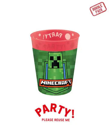Minecraft mikro premium plastmasas krūzīšu komplekts 4 gab. 250 ml