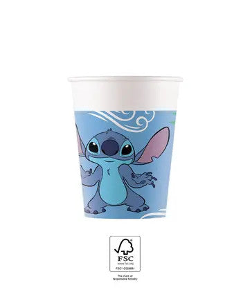 Disney Lilo un Stitch eņģeļu papīra krūzītes 8 gab. 200 ml FSC