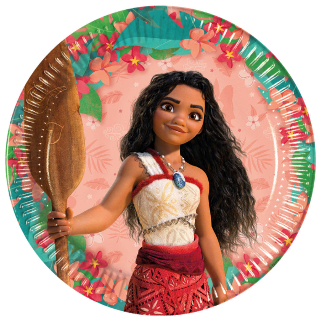Disney Vaiana papīra šķīvji Burāšanas gars 8 gab. 23 cm FSC