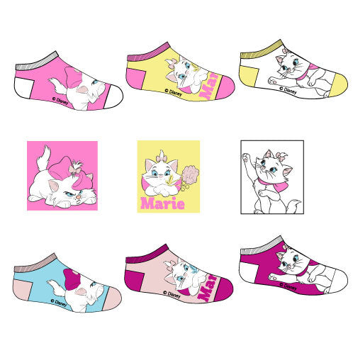Disney Marie Paradise kaķa bērnu neredzamās zeķes 23-34