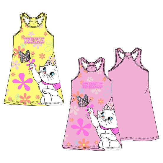 Disney Marie Butterfly kaķa bērnu vasaras kleita 3-6 gadi