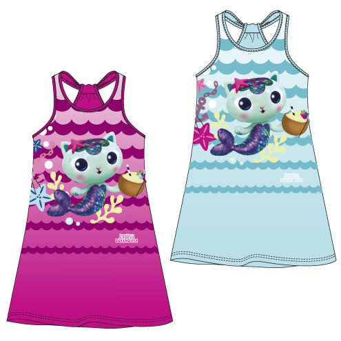 Gabby's Dollhouse Mermaid bērnu vasaras kleita 3-8 gadi