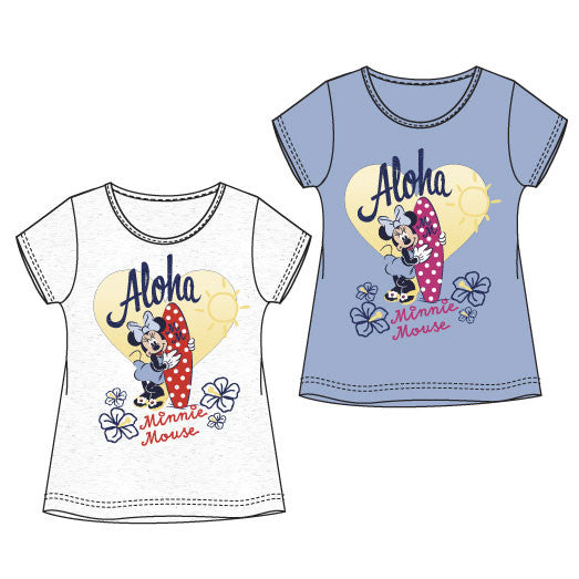 Disney Minnie Aloha bērnu īsais T-krekls, topiņš 3-8 gadi