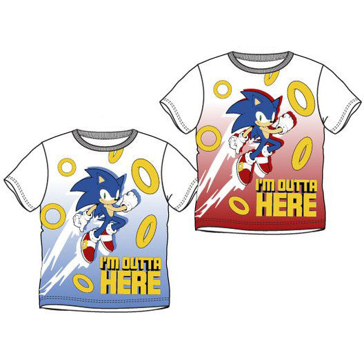Sonic the Hedgehog Outta Here Sonic the Hedgehog bērnu īsais T-krekls, 3-8 gadi