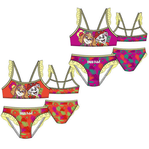 Ķepu patruļa Tropiskais bērnu peldkostīms, bikini 3-6 gadi