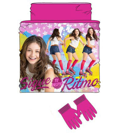 Disney Soy Luna bērnu šalle, snood + cimdu komplekts