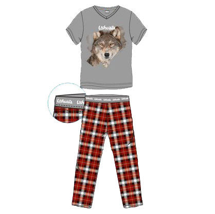 Ushuaia Wolf Wolf vīriešu pidžama S-XXL