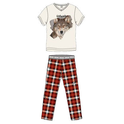 Ushuaia Wolf Wolf vīriešu pidžama S-XXL