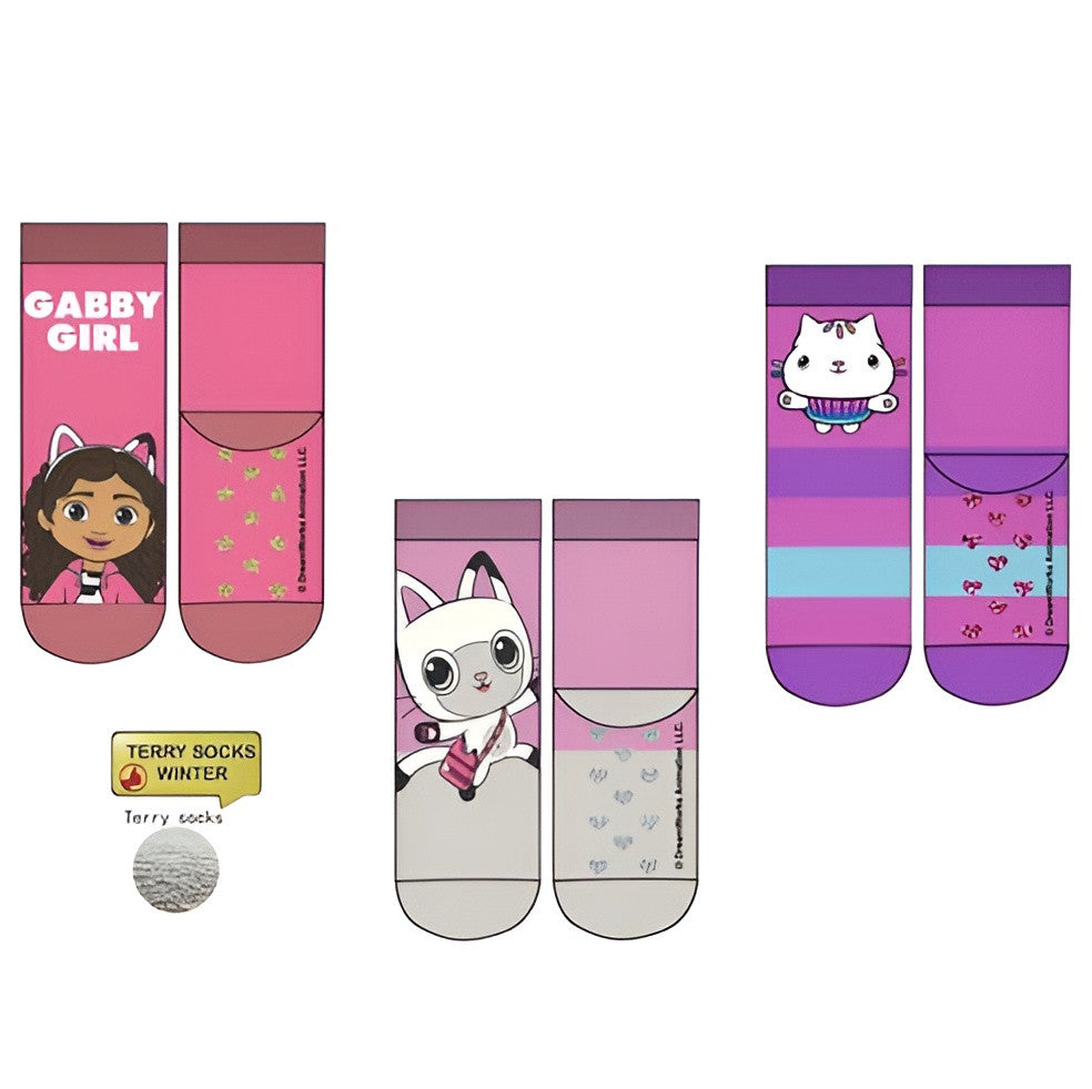 Gabby's Dollhouse Girls bērnu biezās pretslīdes zeķes 23-34