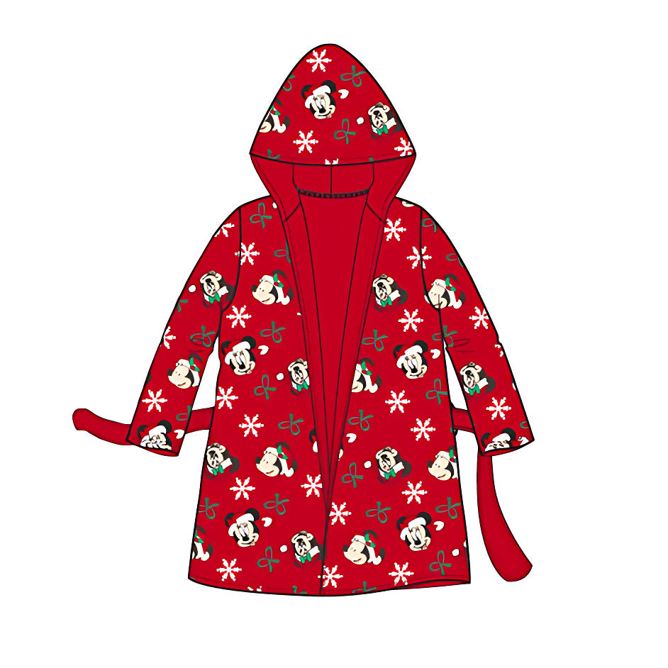 Disney Minnie sarkanais sniega Ziemassvētku bērnu halāts 3-8 gadi