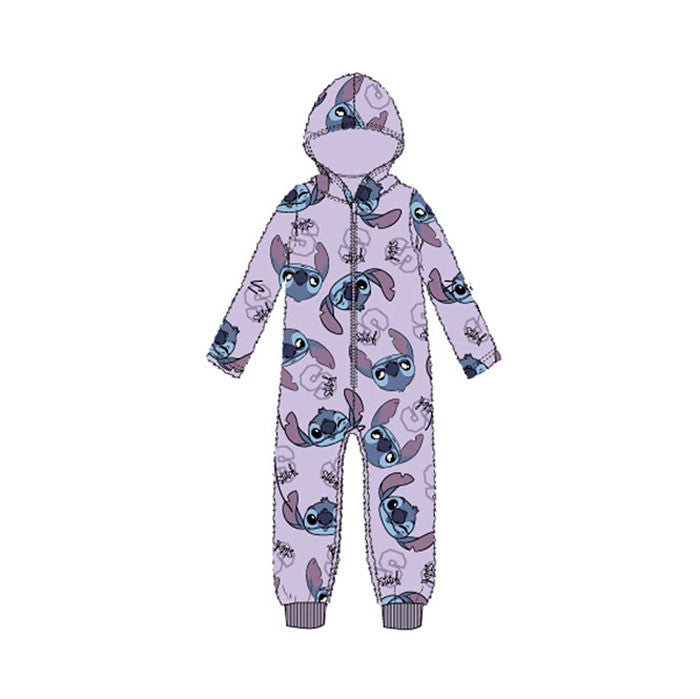 Disney Lilo un Stitch violeta bērnu garā pidžama, 6-12 gadi