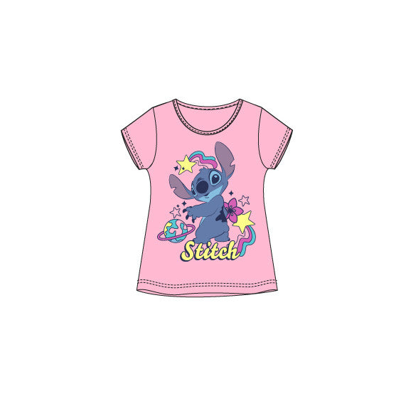 Disney Lilo un Stitch bērnu īsais T-krekls, topiņš 3-8 gadi