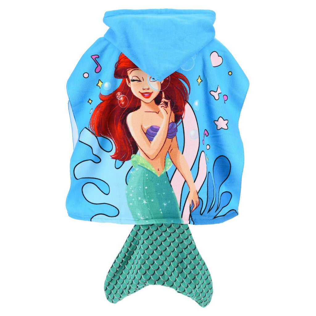 Disney Princess Ariel pludmales dvielis pončo 55x110 cm (ātri žūstošs)