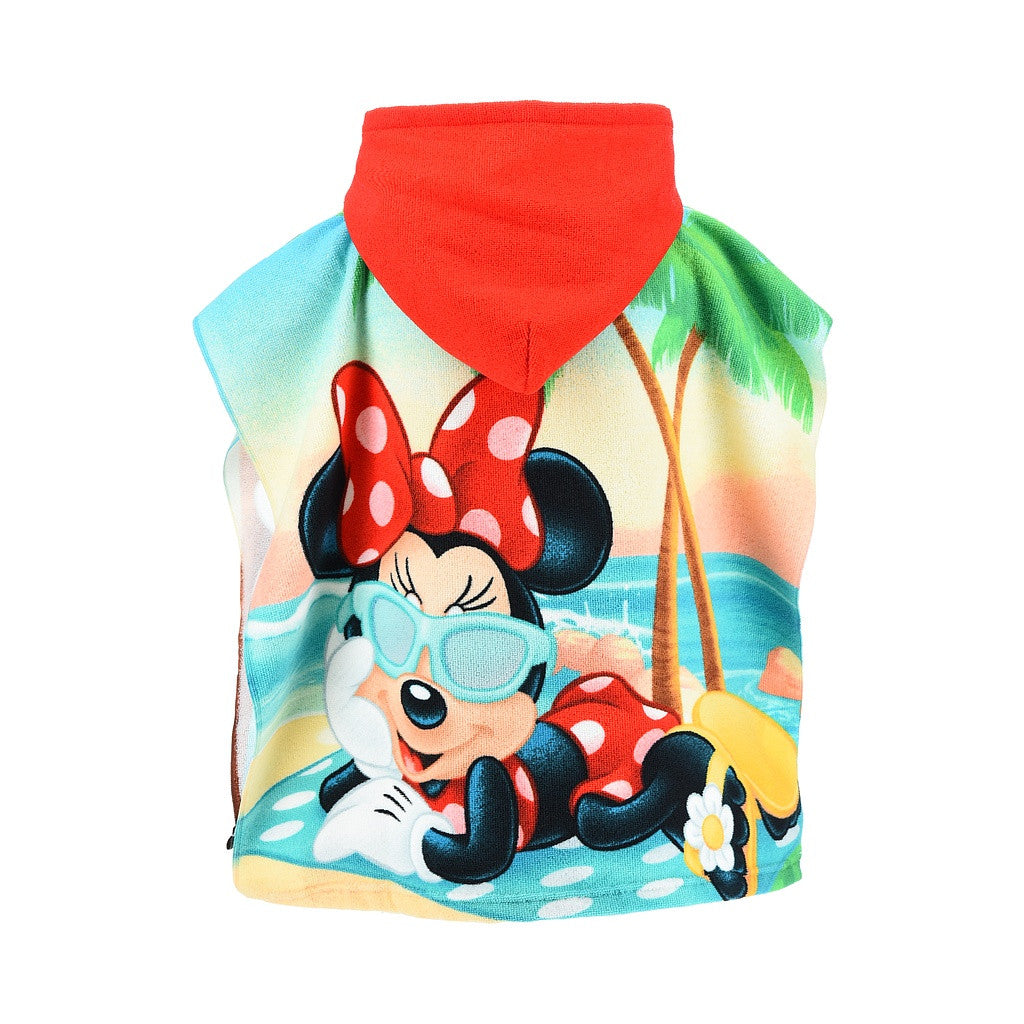 Disney Minnie pludmales dvielis pončo 55x110 cm (ātri žūstošs)