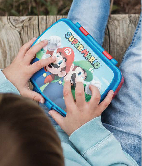Super Mario Luigi smieklīgā plastmasas sviestmaižu kaste