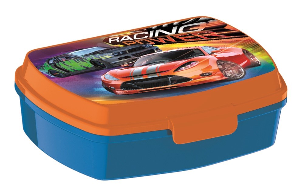 Racing Power smieklīgā plastmasas sviestmaižu kaste