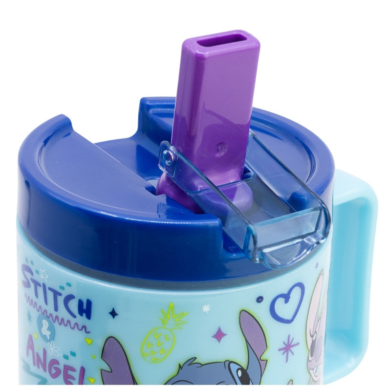 Disney Lilo un Stitch zīmēšanas krūze ar salmiņu, 530 ml