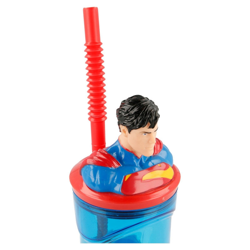 Supermena 3D figūriņas salmiņu krūze 360 ml