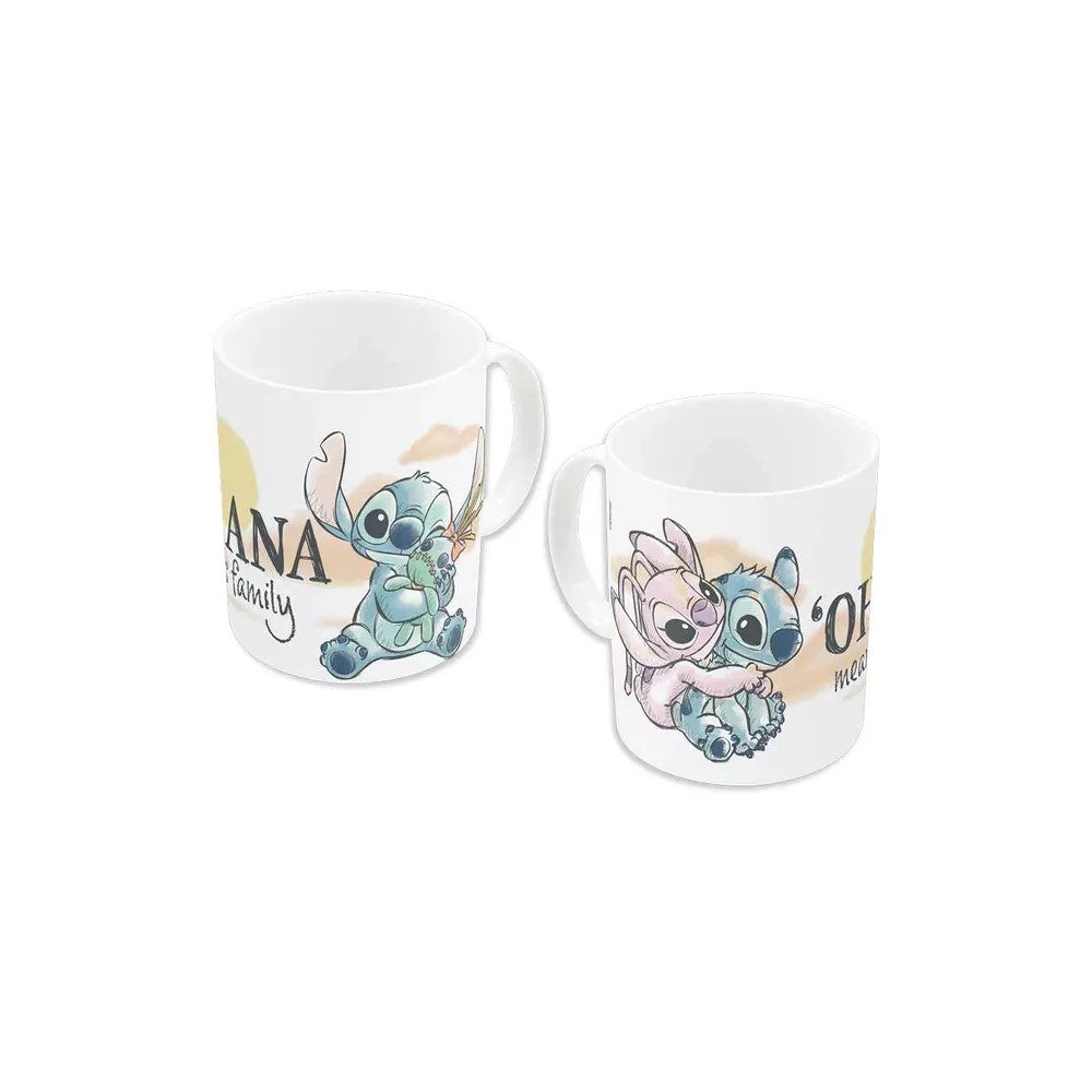 Disney Lilo un Stitch ģimenes porcelāna krūze 325 ml (11 unces) dāvanu kastītē