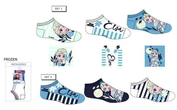 Disney Frozen Ocean bērnu zeķes bez redzamām vietām 23-34