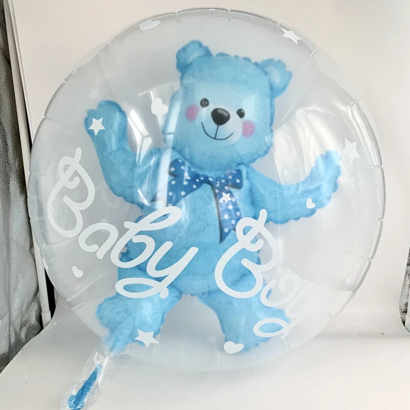 4D caurspīdīgs balons mazuļa dzimuma atklāšanas ballītei, dzimšanas dienai