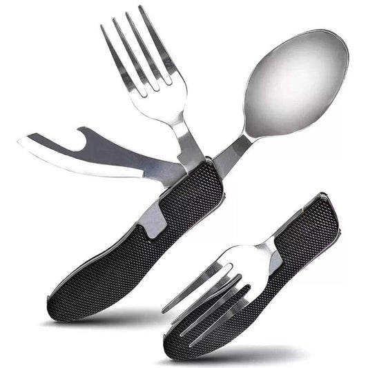 Piederumi ēdienam ceļojumiem - daudzfunkciju ierīce 4 vienā