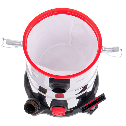 Rūpniecības putekļsūcējs ar instrumentu ligzdu