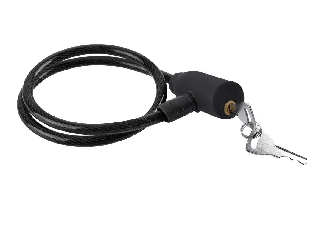 Velosipēda slēdzenes kabelis ar 2x atslēgām 80 cm