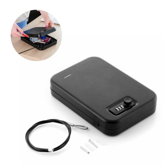 Pārnēsājams seifs ar drošības kabeli