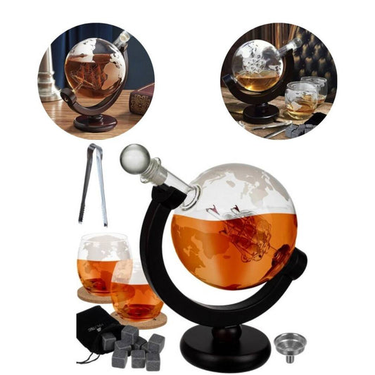 Viskija komplekts globuss - karafe