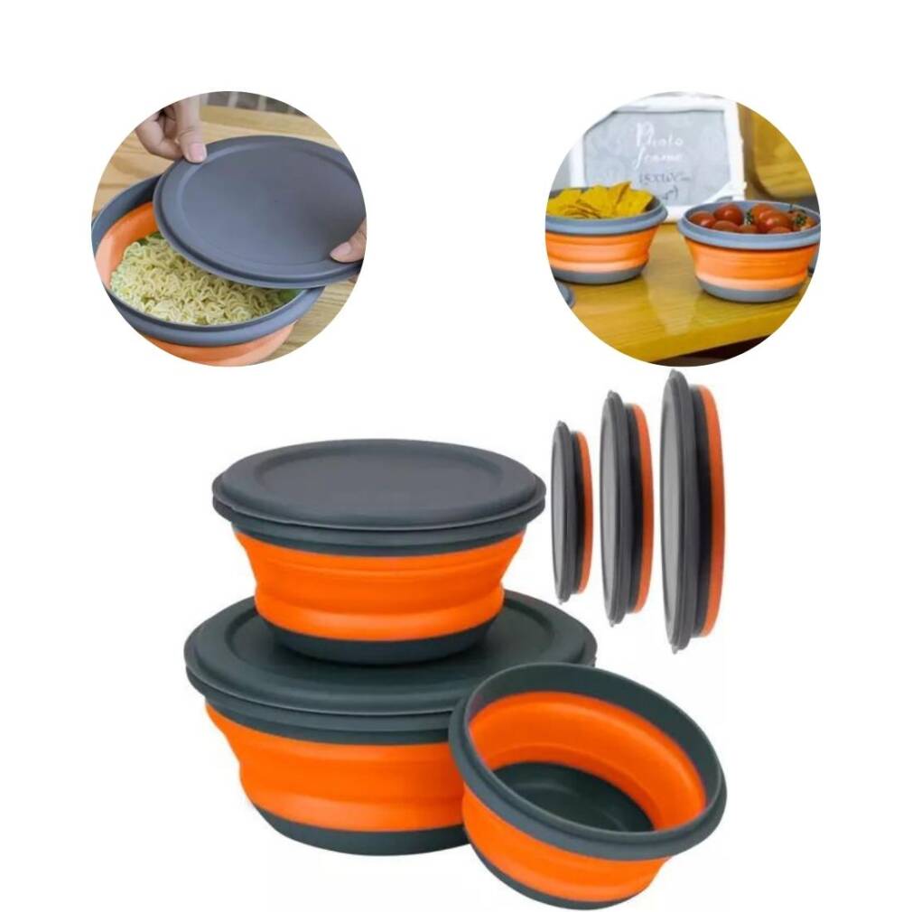 Saliekamās Silikona Bļodas