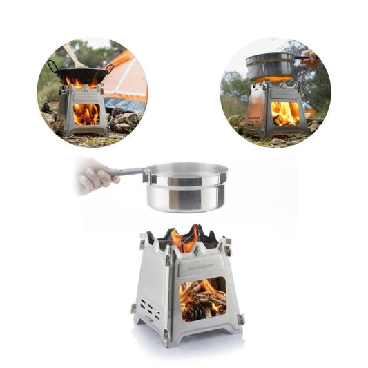 Salokāma tērauda kempinga plīts