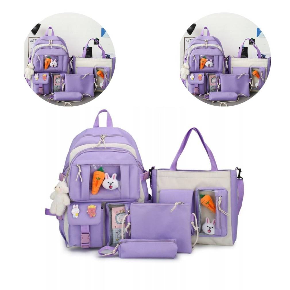 Violeta bērnu skolas mugursoma