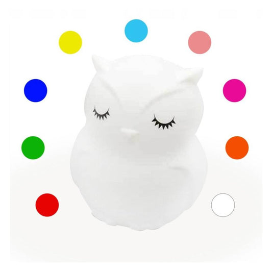 Nakts lampa pūce RGB