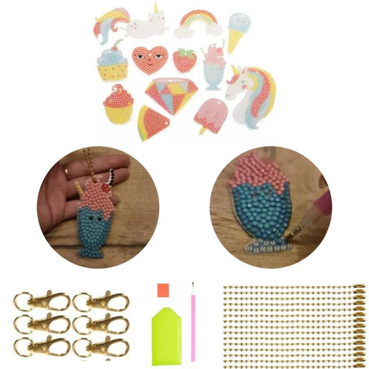 Dimantu mozaīka - atslēgu piekari