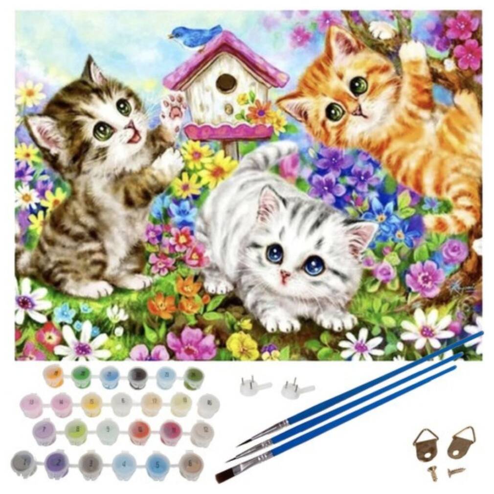Glezno pēc  skaitļiem - kaķi