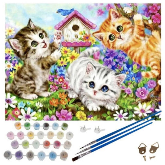 Glezno pēc  skaitļiem - kaķi