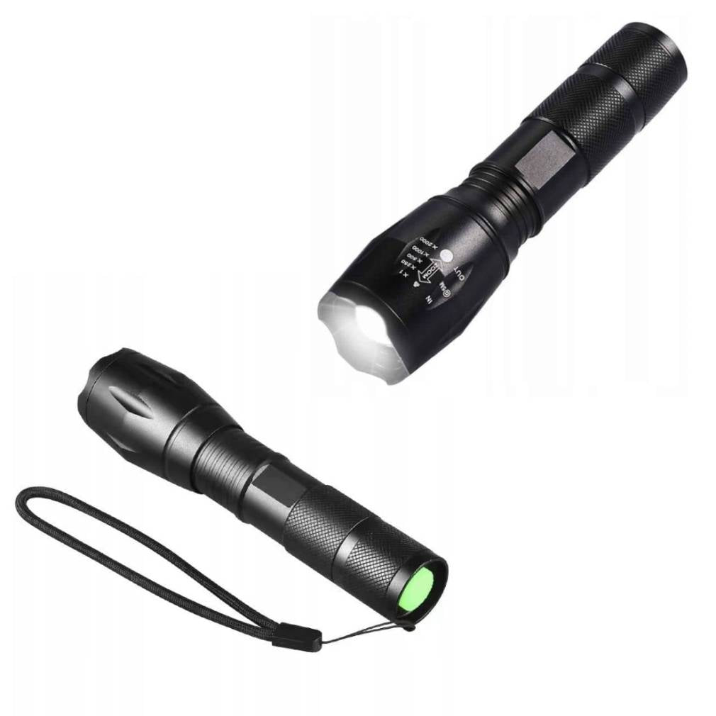 2 taktisko lukturu komplekts ar W051 lādētāju