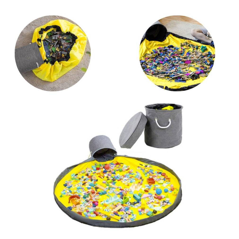 Rotaļlietu/kluču grozs ar paklājiņu