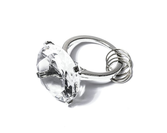 Atslēgu piekariņš "Dimanta gredzens" - caurspīdīgs