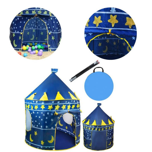 Zilā bērnu telts